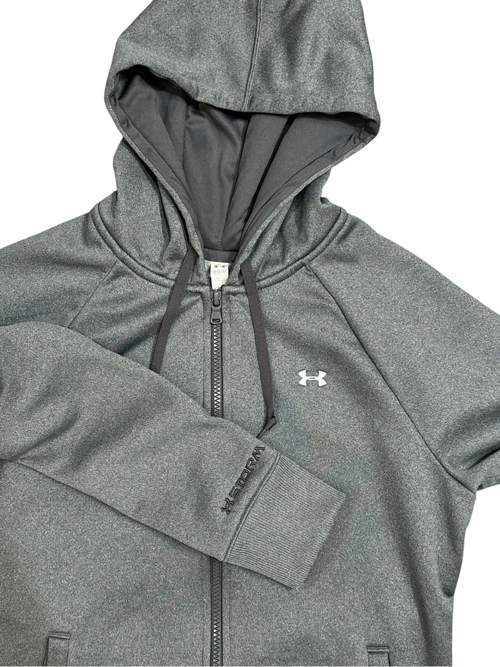 Under Armour Storm Fleece Full Zip Hoodie Heather Gray Medium M - Picture 5 of 8